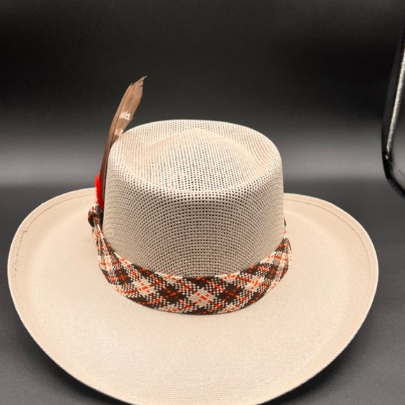 H16 Hat Gallero style in grey with Read + Black headband NWOT - Picture 5 of 9